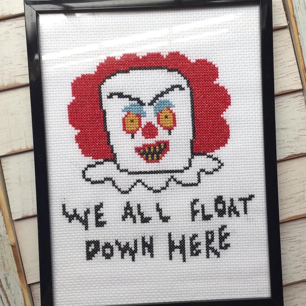 WS Pennywise It Clown Counted Cross Stitch DIY Kit