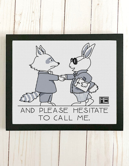 Please Hesitate by Mary Engelbreit Cross Stitch DIGITAL Pattern Download