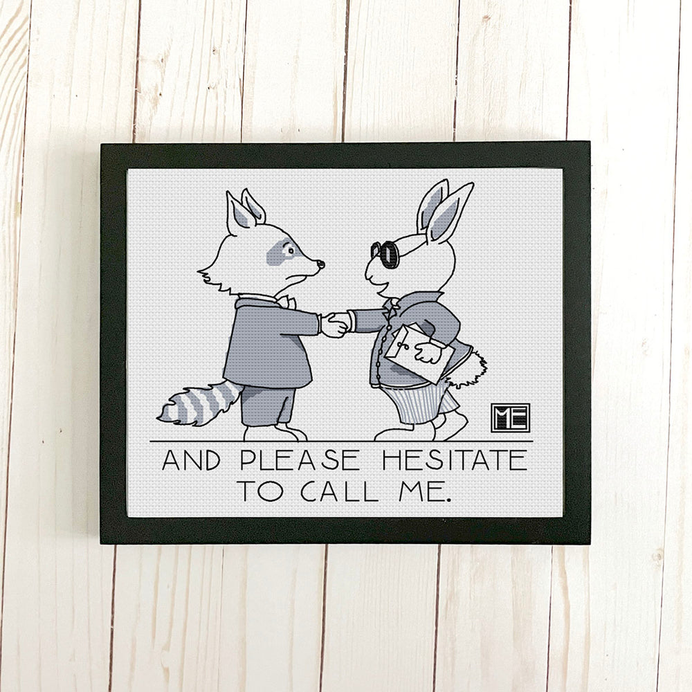 Please Hesitate by Mary Engelbreit Cross Stitch DIGITAL Pattern Download