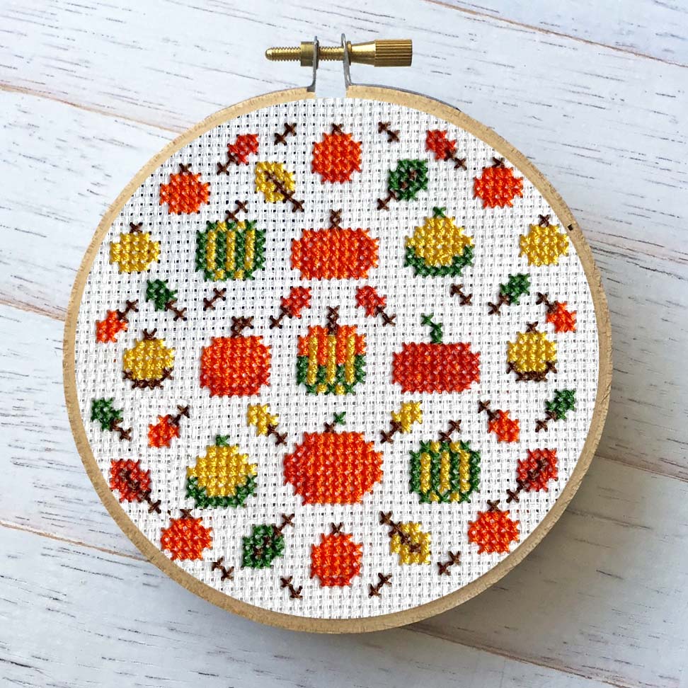 Pumpkin Fest Counted Cross Stitch DIY KIT