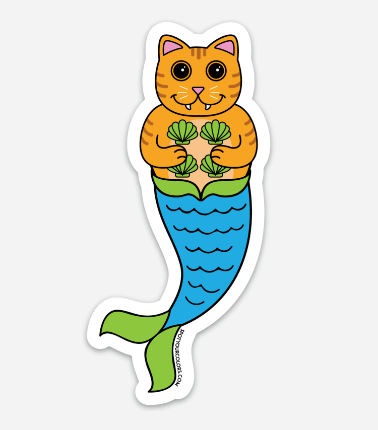 WS Purrmaid Sticker 4"