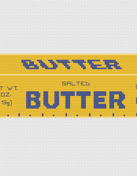 Butter Stick Counted Cross Stitch DIY KIT