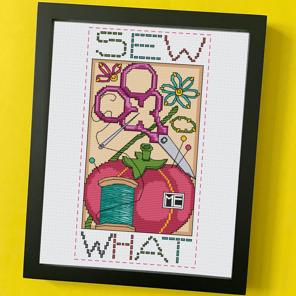 Sew What by Mary Engelbreit Cross Stitch Digital Download Pattern