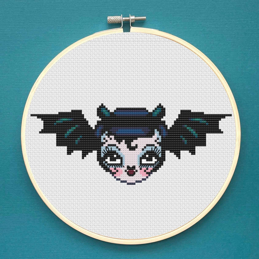 Vampire Bat Dolly by Fluff Counted Cross Stitch Kit