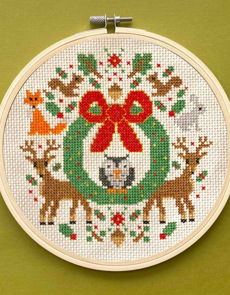 Woodland Holiday Counted Cross Stitch DIY KIT