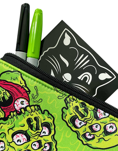 Gnarly Skull Zip Project Pouch