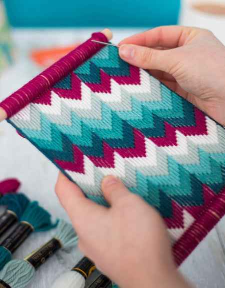 Bargello Tapestry Kit, Chevron Wall Hanging Bargello Kit