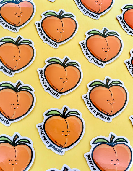 You're A Peach - Die Cut Stickers