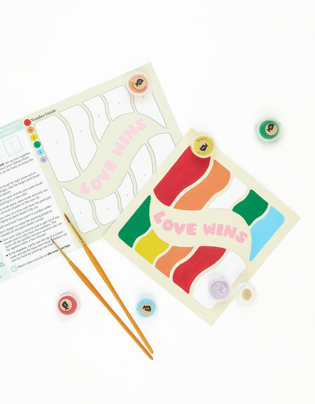 Pride Love Wins MINI Paint-by-Number Kit