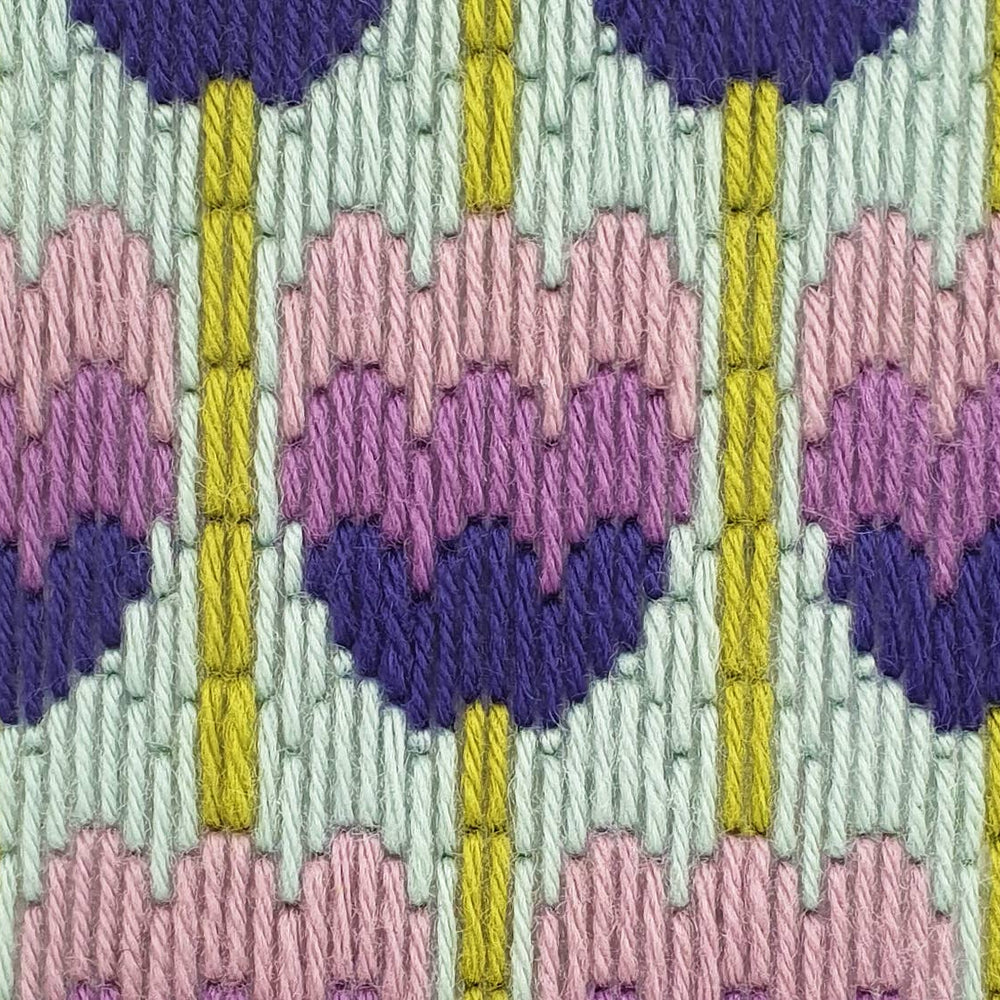 Floral Bargello Kits, Tulips Wall Hanging, Easy Tapestry Kit