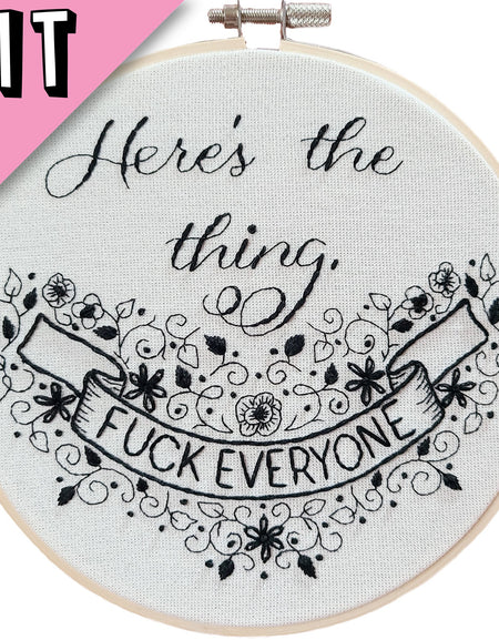 6" My Favorite Murder Embroidery Kit - Beginner Friendly