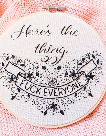 6" My Favorite Murder Embroidery Kit - Beginner Friendly