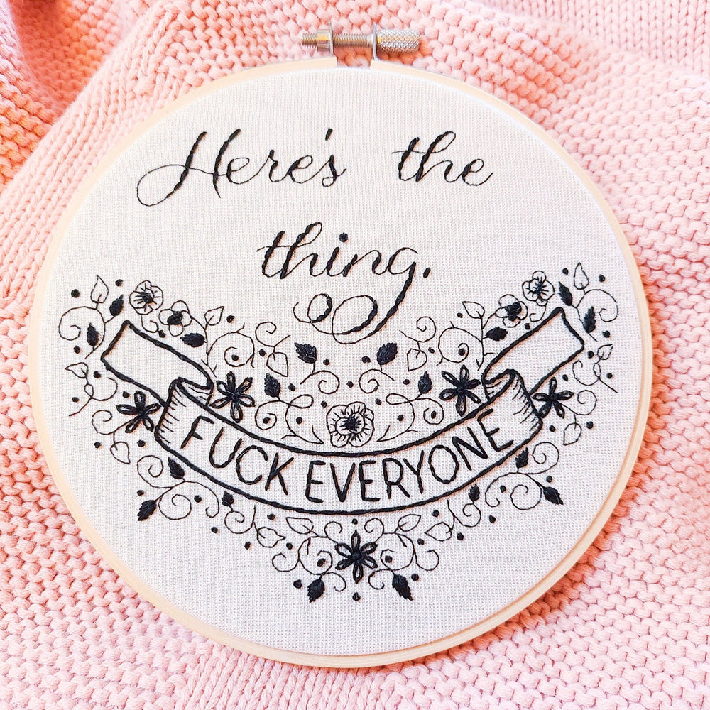 6" My Favorite Murder Embroidery Kit - Beginner Friendly