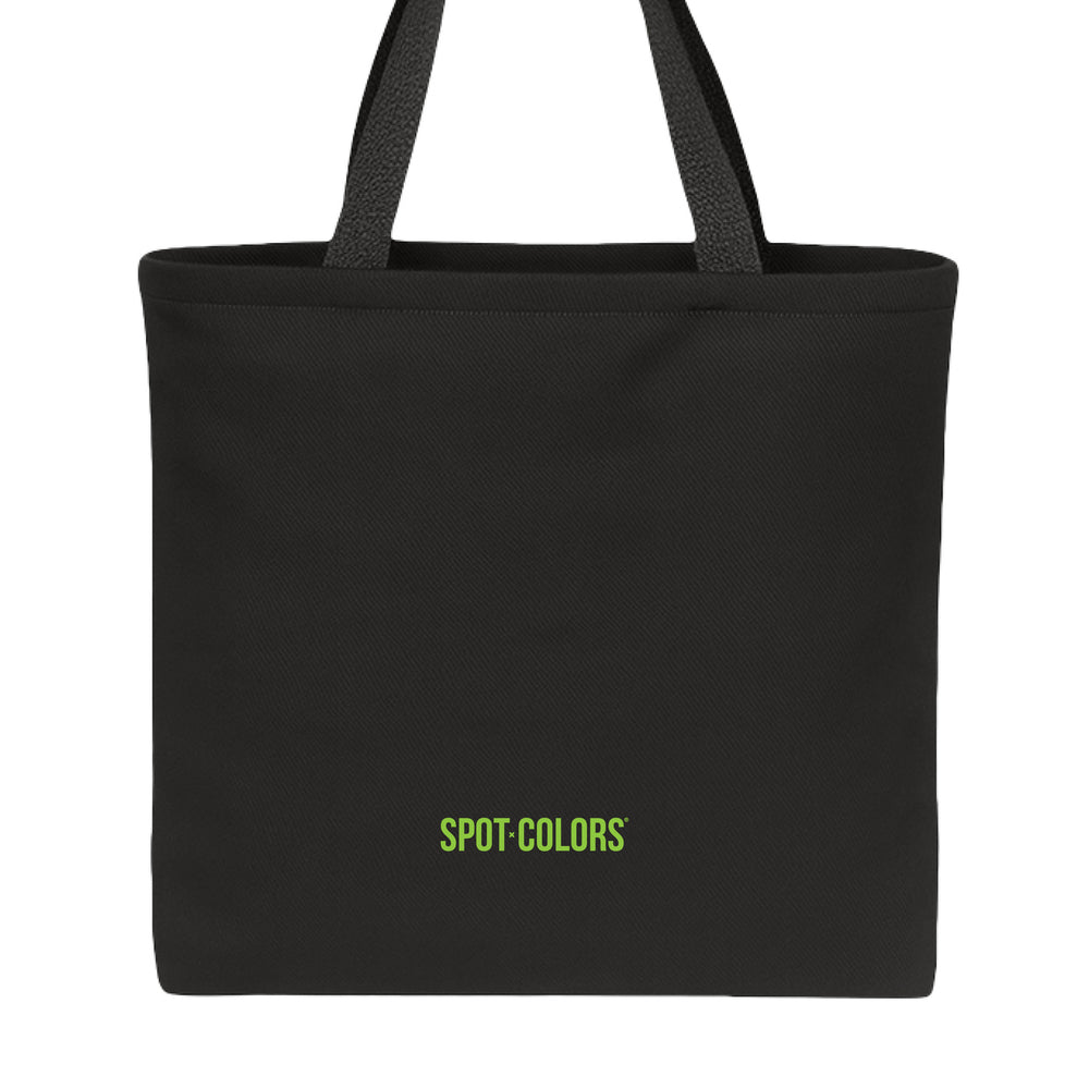 My Anxiety Gives Me Anxiety Tote Bag Black with pink and green text