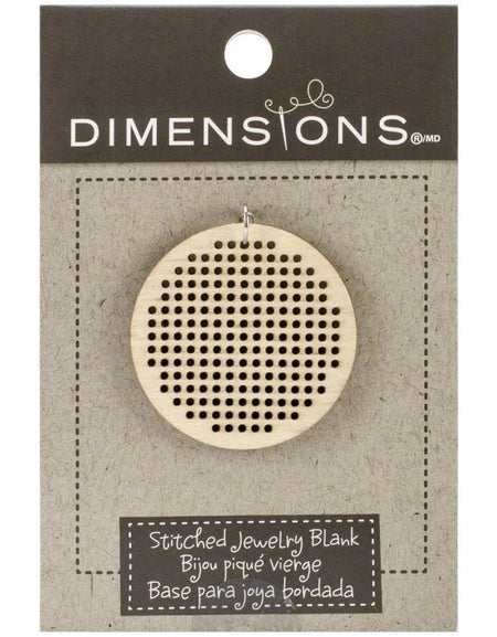 Large Circle Wooden Jewelry Pendant Blank for Cross Stitch