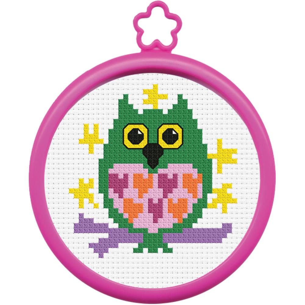 My 1st Stitch Mini Counted Cross Stitch Kit 3" Owl