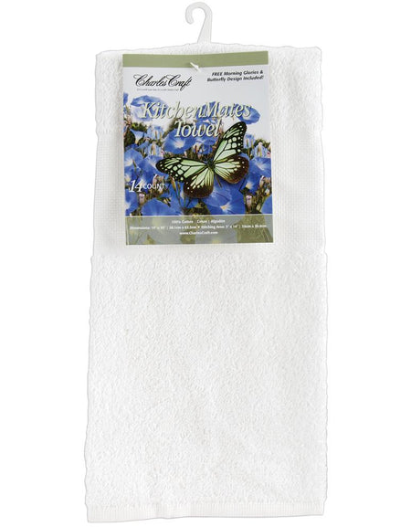 Charles Craft Kitchen Mates Hemmed Towel 14 Count 15"X25"