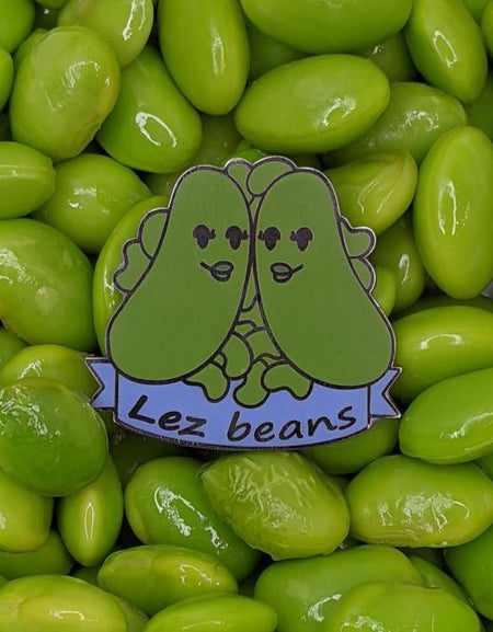 Lez Beans Enamel Pin
