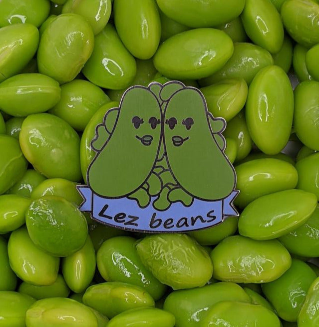 Lez Beans Enamel Pin