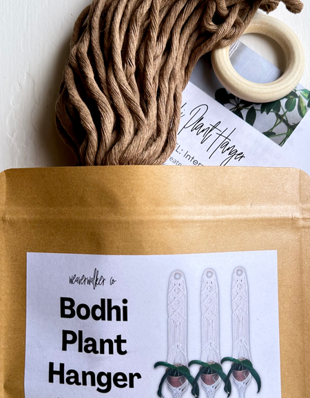 NEW FORMAT: Macrame Plant Hanger DIY Kit  Bodhi Wall Planter: Natural