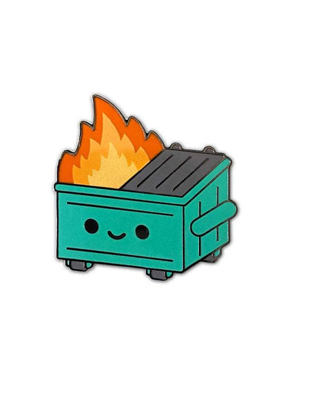 Lil Dumpster Fire Enamel Pin by 100% Soft
