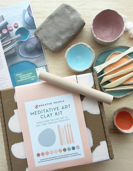 Meditative Art Clay Kit + Self-Care Meditations and Projects
