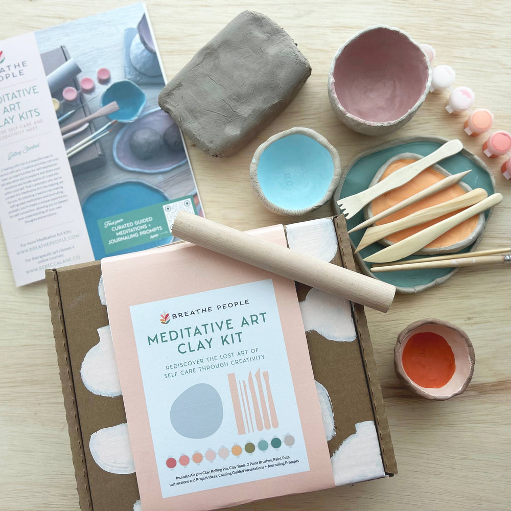 Meditative Art Clay Kit + Self-Care Meditations and Projects