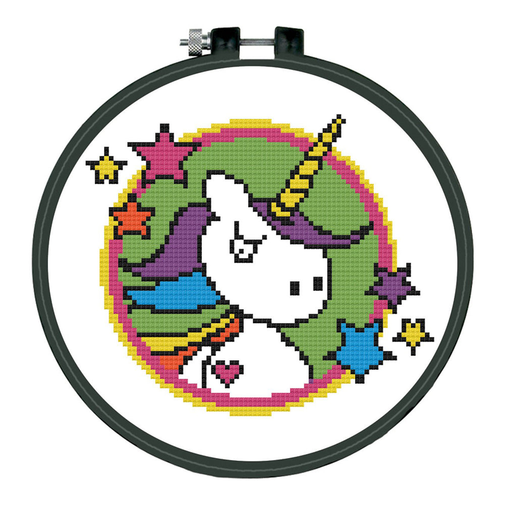 WS Badass Unicorn Bright Counted Cross Stitch DIY KIT Intermediate