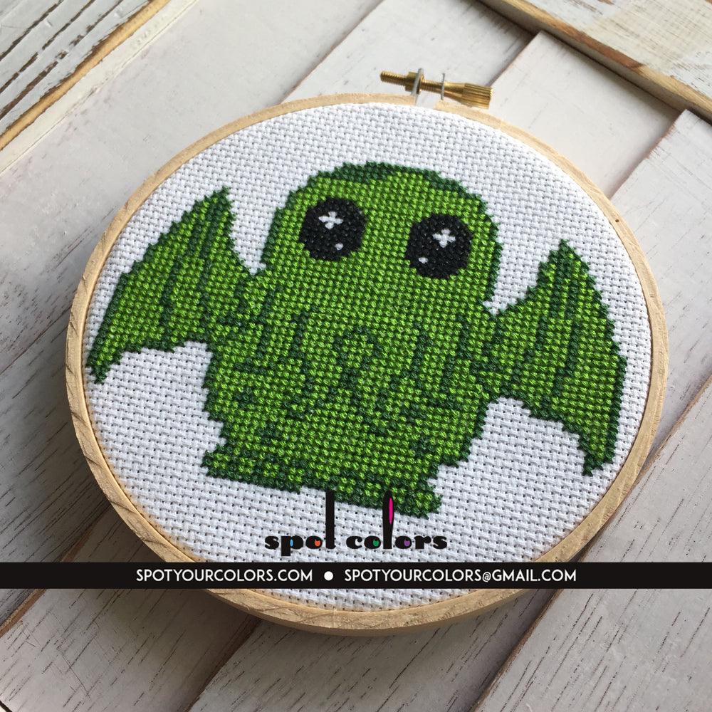 PATTERN WS Cute Cthulhu Counted Cross Stitch