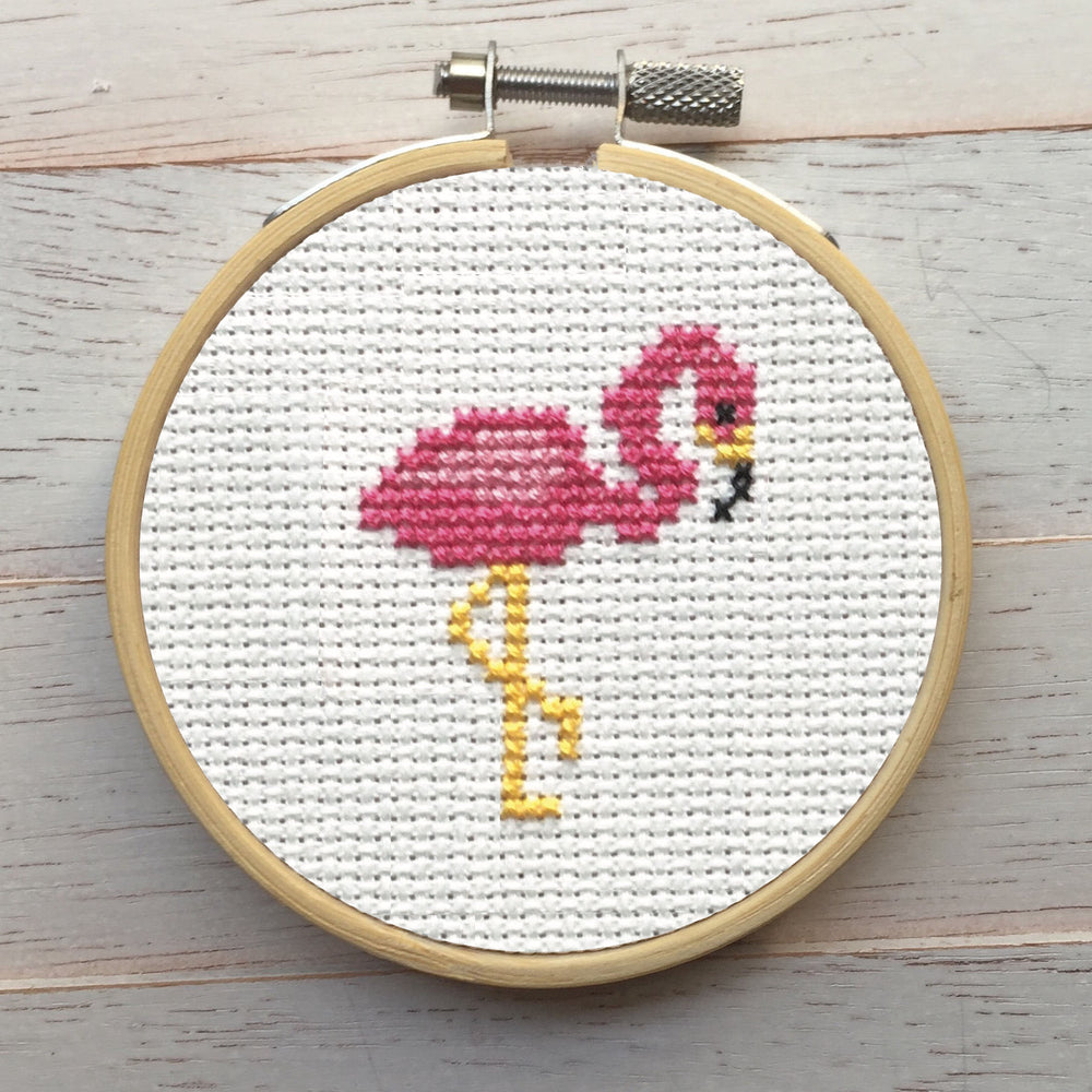 WS Flamingo Cross Stitch Kit