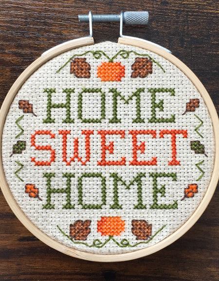 Home Sweet Home Fall Counted Cross Stitch PATTERN DOWNLOAD