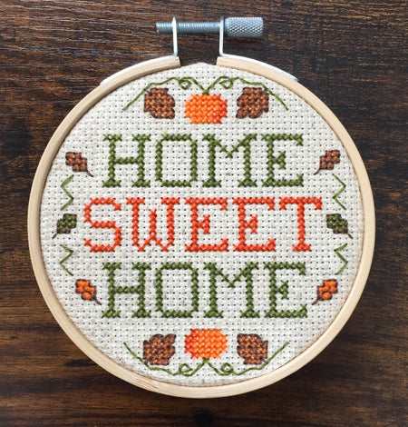 Home Sweet Home Fall Counted Cross Stitch PATTERN DOWNLOAD