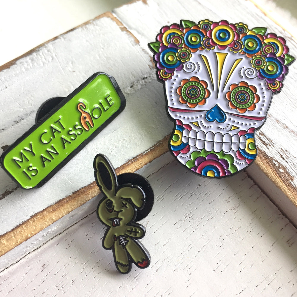 WS My Cat is an A**hole Soft Enamel Pin 1.25" Kitty Cat Butt Pin