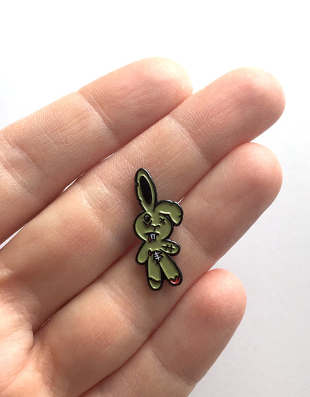 zombie bunny zombunny enamel pin