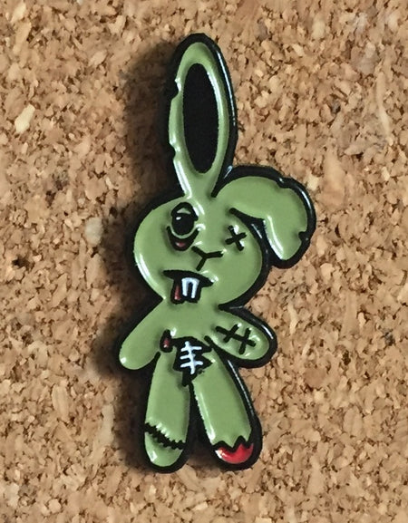 zombie bunny zombunny enamel pin