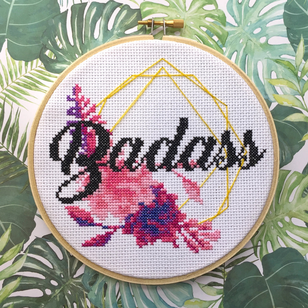Badass Counted Cross Stitch DIY KIT