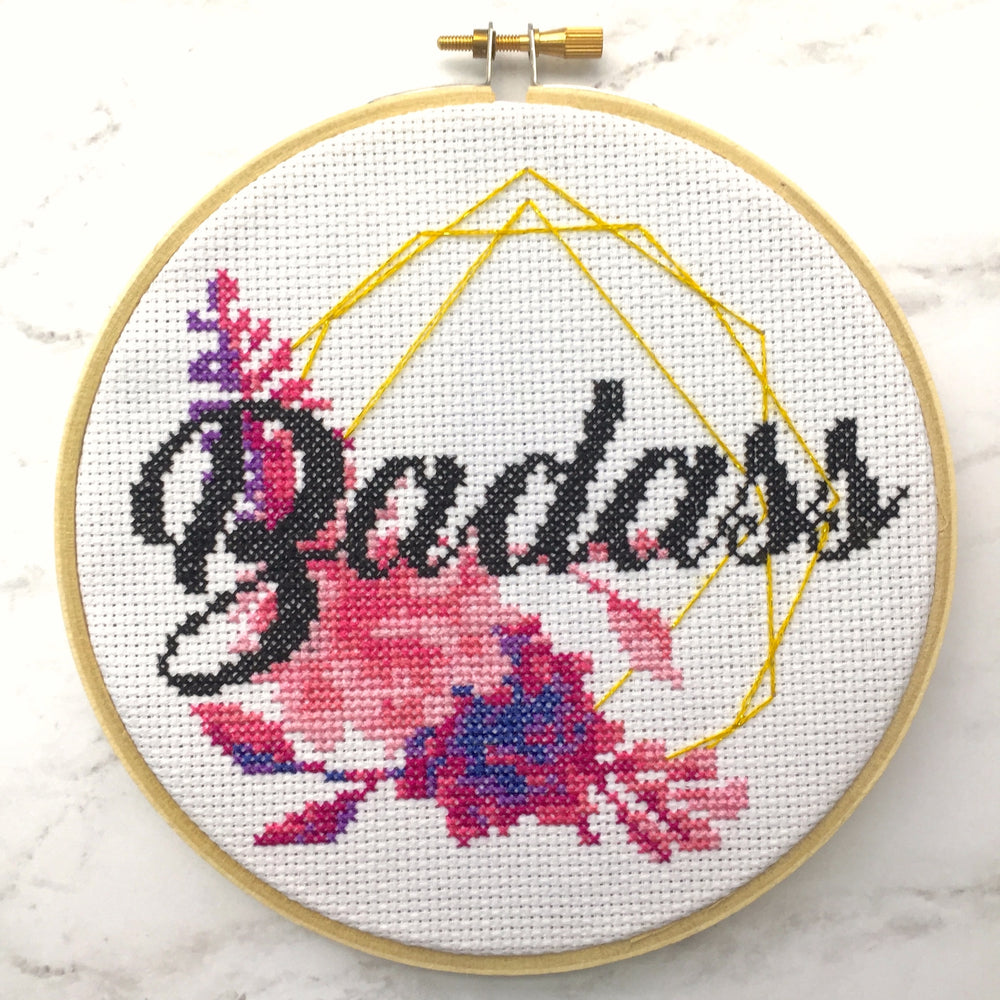 Badass Counted Cross Stitch DIY KIT