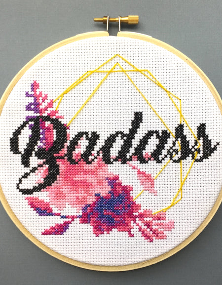 Badass Counted Cross Stitch DIY KIT