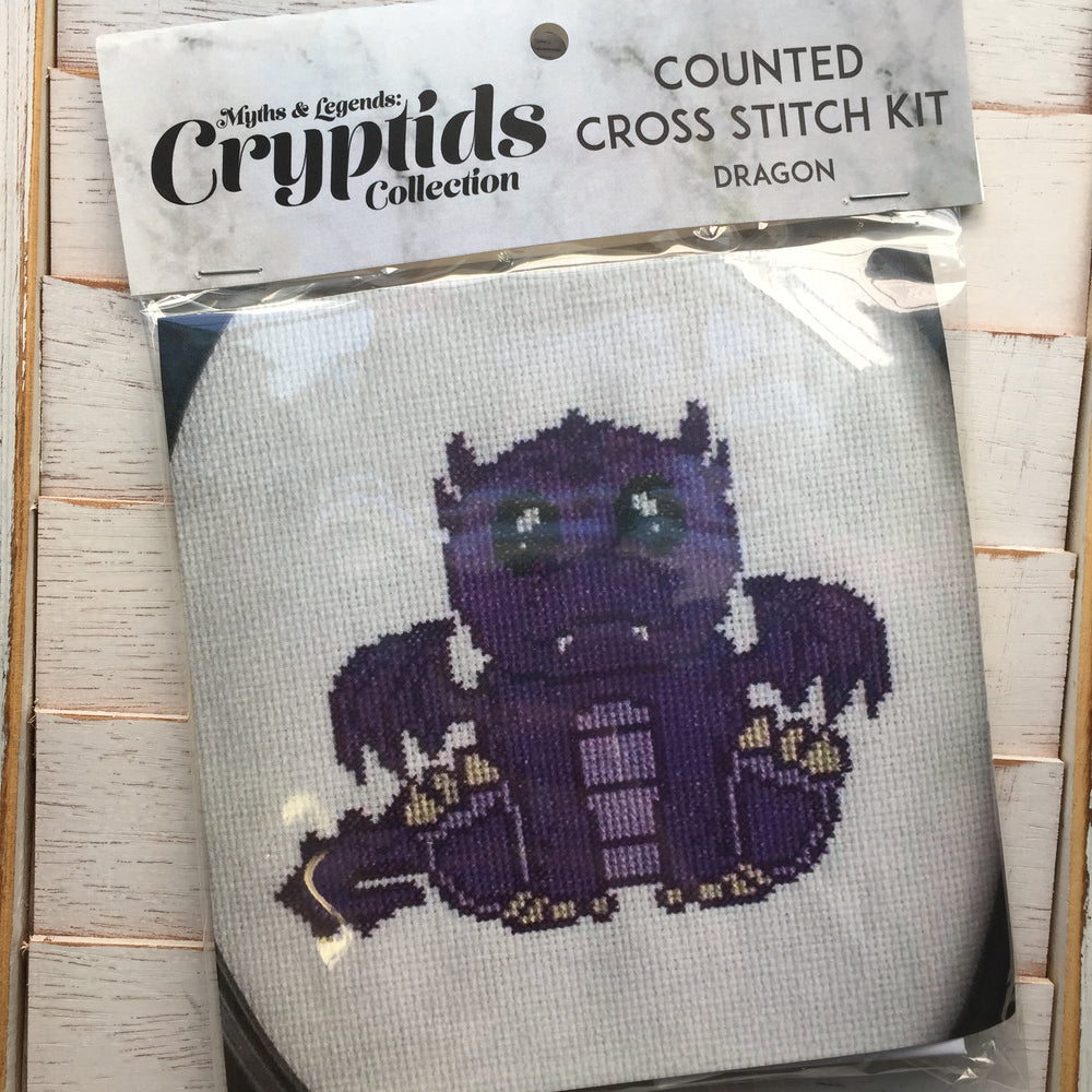 PATTERN WS Purple Dragon Counted Cross Stitch
