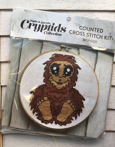 Bigfoot Sasquatch Counted Cross Stitch Pattern DIGITAL Download Intermediate