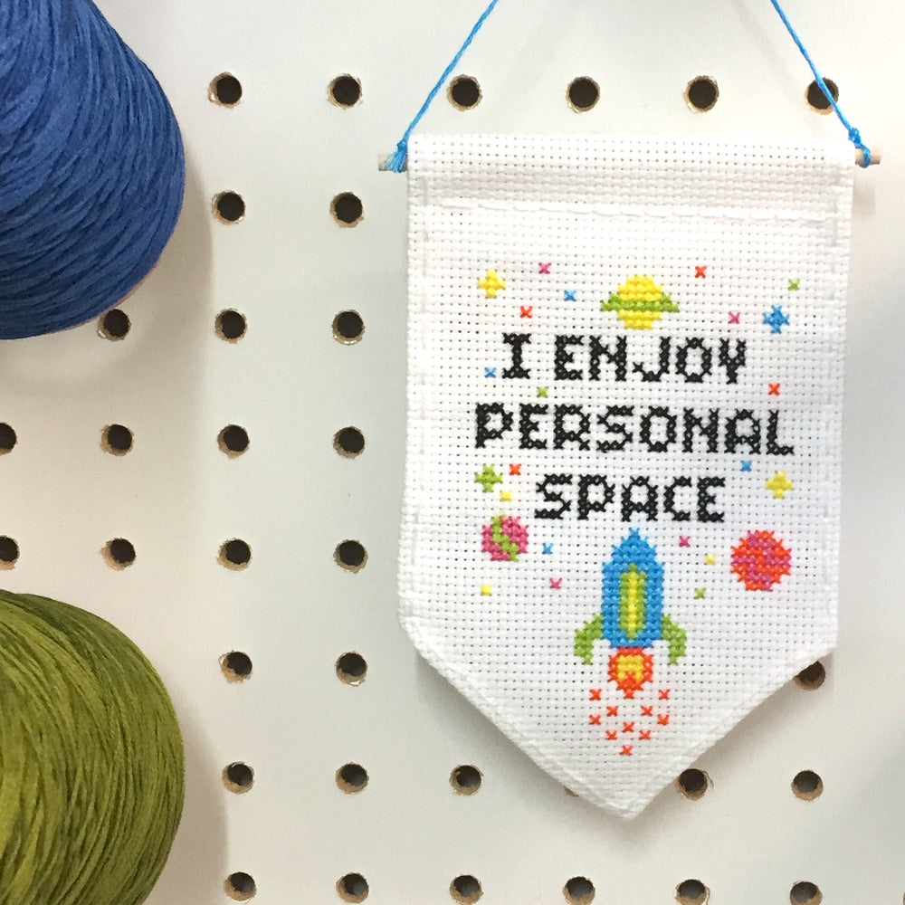 WS Personal Space Tiny Banner Counted Cross Stitch Kit