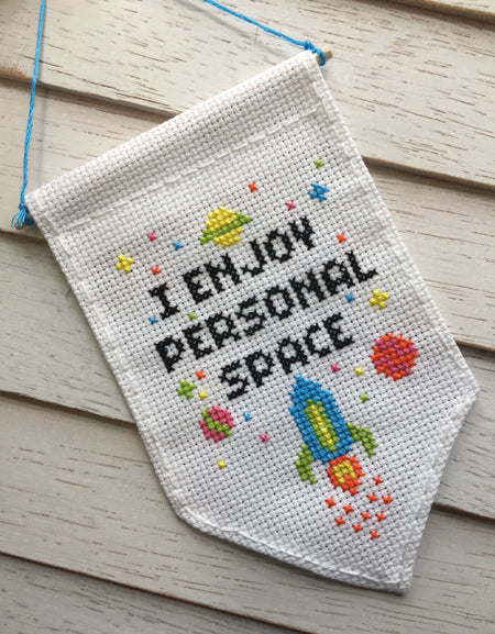 WS Personal Space Tiny Banner Counted Cross Stitch Kit