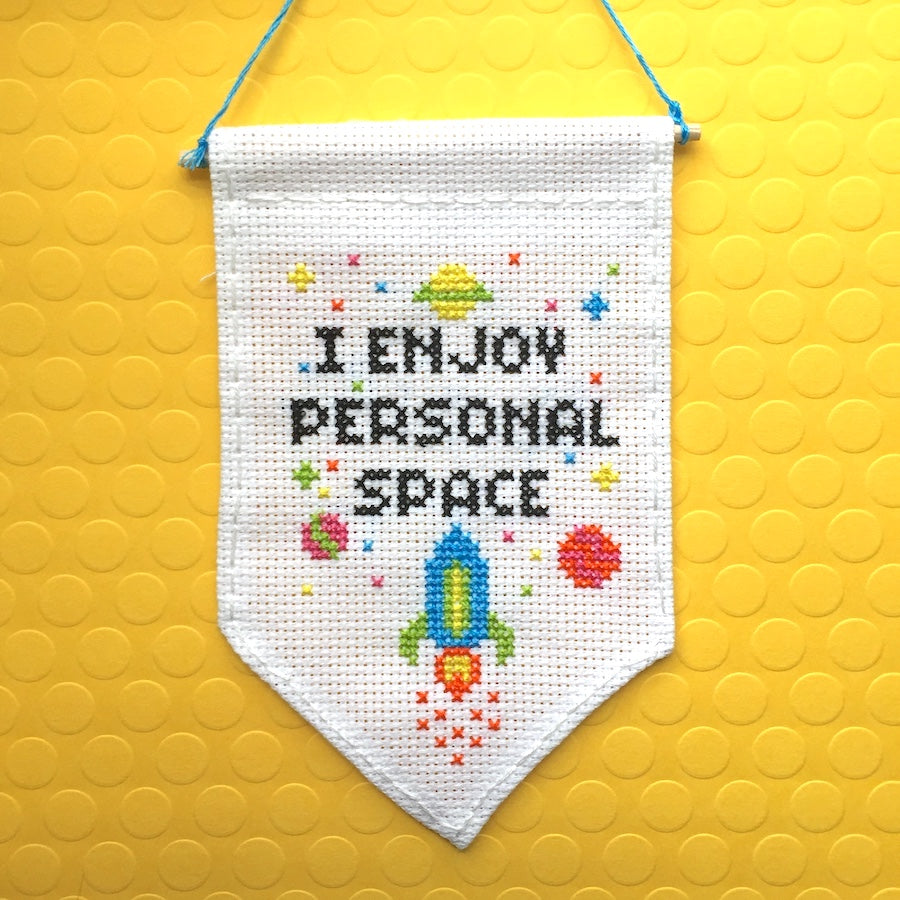 WS Personal Space Tiny Banner Counted Cross Stitch Kit