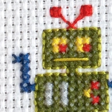 Robot Counted Cross Stitch DIY KIT