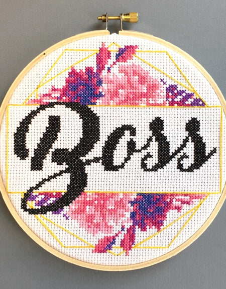 WS Boss Counted Cross Stitch DIY KIT