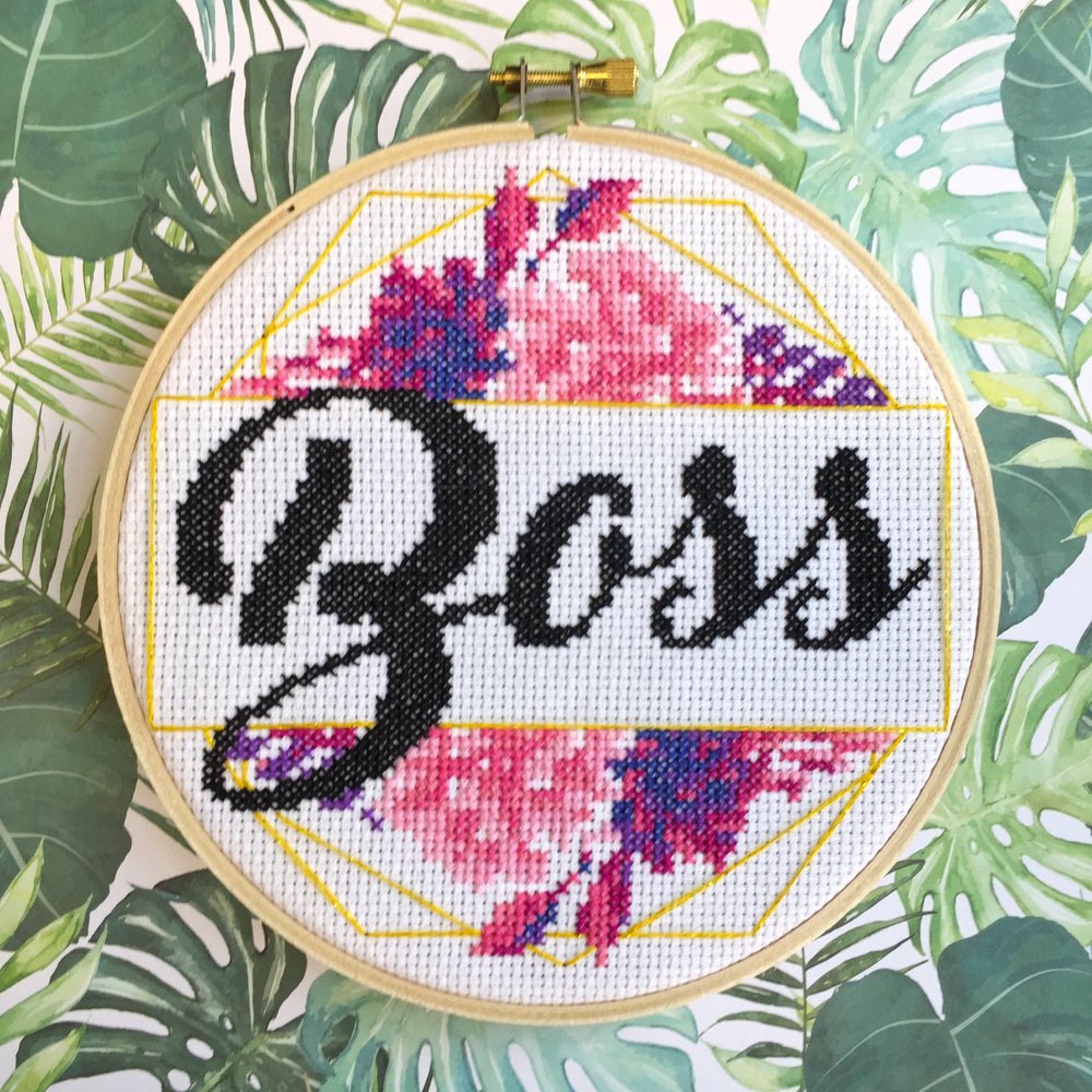 WS Boss Counted Cross Stitch DIY KIT