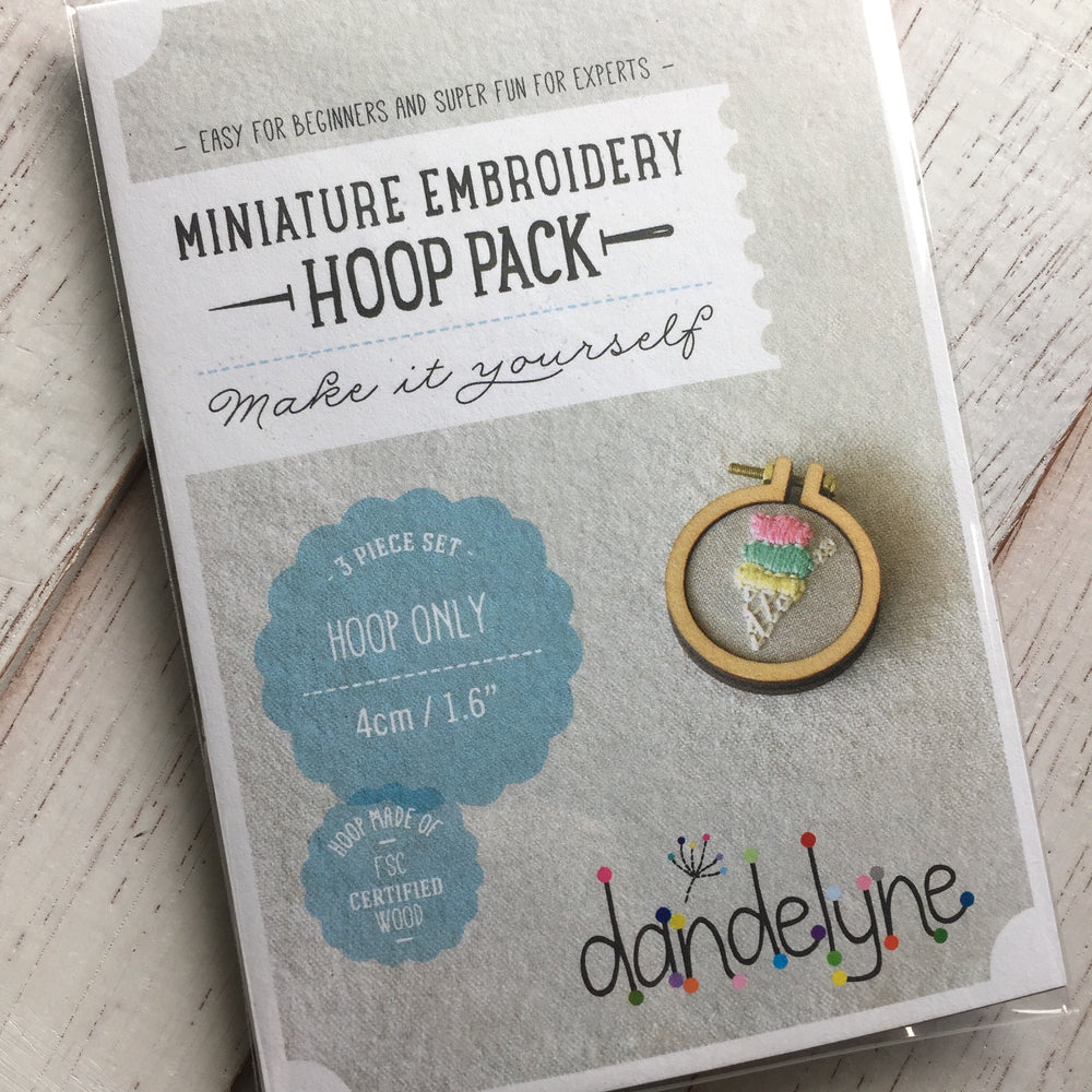Dandelyne Miniature Embroidery Hoop Only DIY 1.6"