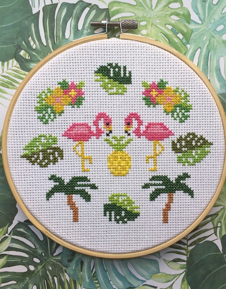Tropical Counted Cross Stitch Pattern DOWNLOAD