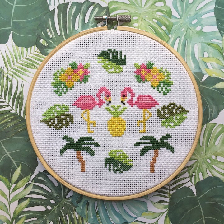 Tropical Counted Cross Stitch Pattern DOWNLOAD