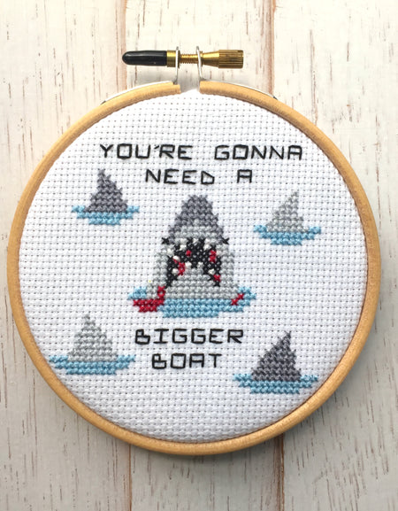 Jaws Counted Cross Stitch PATTERN DOWNLOAD